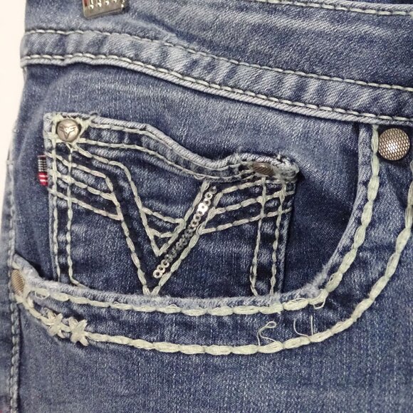 Vigoss  Heritage Fit Skinny Jeans Women Size 22 Blue Denim Thick Stitch FLAW - Picture 6 of 16